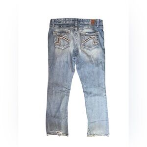 BKE Western embroidered low rise denim “Kate” jeans size 32x33.5